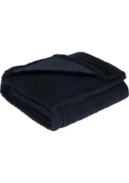 Köpek Battaniyesi Peluş Tersinir Atma Yatabilir Tersinir Battaniye Yatak Siyahı 145 cmX216 cm (Yurt Dışından)
