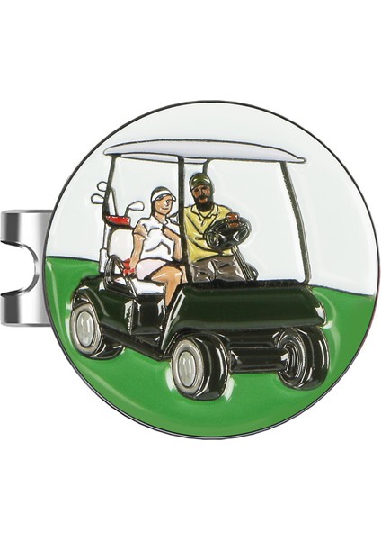 Golf Şapkası ile Golf Topu Işaretçisi Erkekler Için Metal Hediyeler Kadınlar Eğitim Yardım Arabası Deseni (Yurt Dışından)