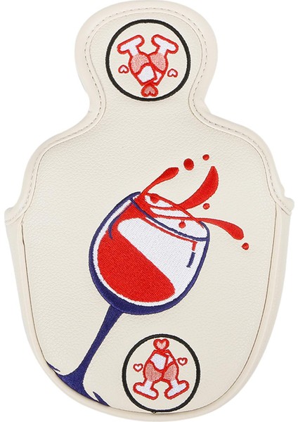 Golf Putter Head Covers Golf Putter Kapakları Koruyucu Muhafız Taşınabilir Çorap Mallet Beyaz (Yurt Dışından)