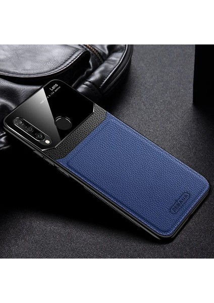 Huawei P30 Lite Kılıf Zebana Lens Deri Kılıf Lacivert
