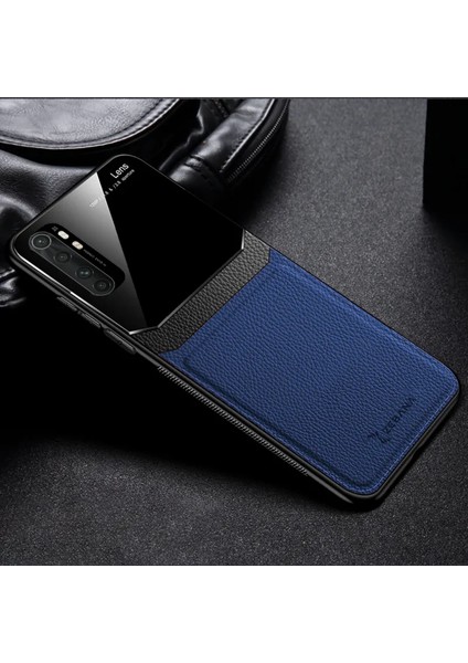 Xiaomi Mi Note 10 Lite Kılıf Zebana Lens Deri Kılıf Lacivert