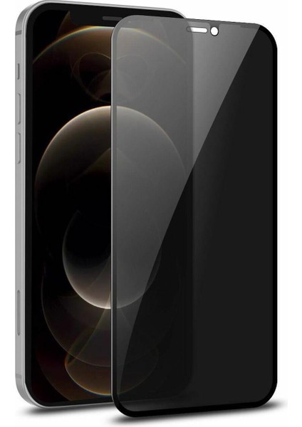 Apple iPhone 12 Pro Max Uyumlu (12 Pro Max) Privacy Gizleyen Hayalet Temperli Cam Ekran Koruyucu