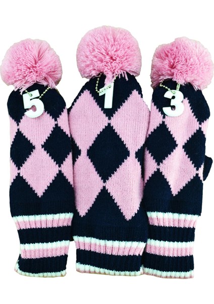 Woods Için 3pcs Sürücü Fairway Hediye Koruyucu Golf Şaft Koruyucu 1 3 5 Örme Pembe (Yurt Dışından) fırsatları