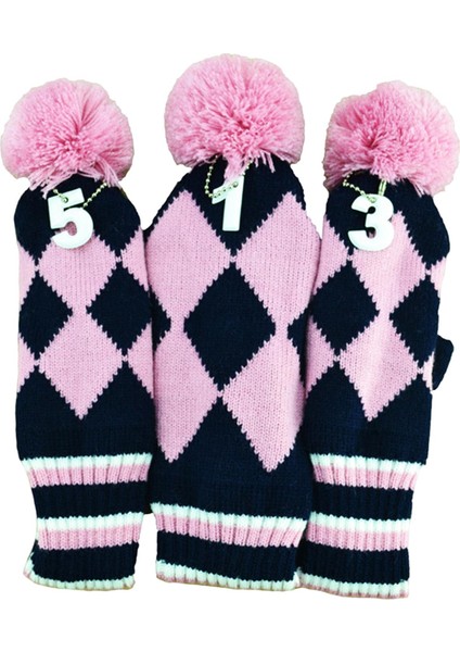 Woods Için 3pcs Sürücü Fairway Hediye Koruyucu Golf Şaft Koruyucu 1 3 5 Örme Pembe (Yurt Dışından) indirimleri