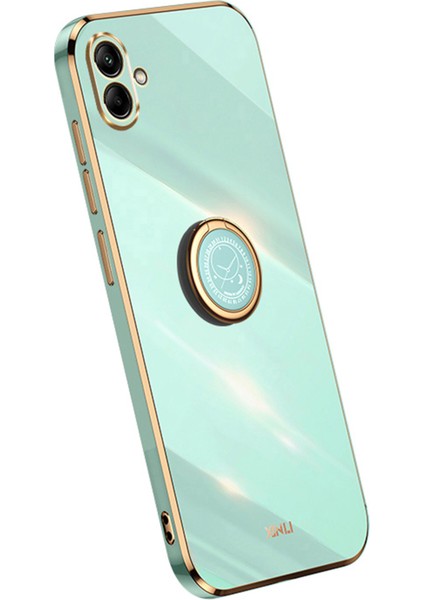 Samsung Galaxy A04 4g (164.4 X 76.3 X 9.1 Mm) Için Akıllı Telefon Kasası, Elektrokaplama Altın Kenar İle Anti-Fall Tpu Telefon Kasası Kickstand (Yurt Dışından) fiyatları