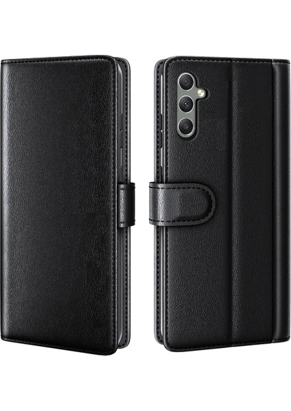 Samsung Galaxy A24 Için 4g Flip Stand Damla Geçirmez Kapak Orijinal Inek Deri Telefon Cüzdan Kılıfı (Yurt Dışından) fiyatları