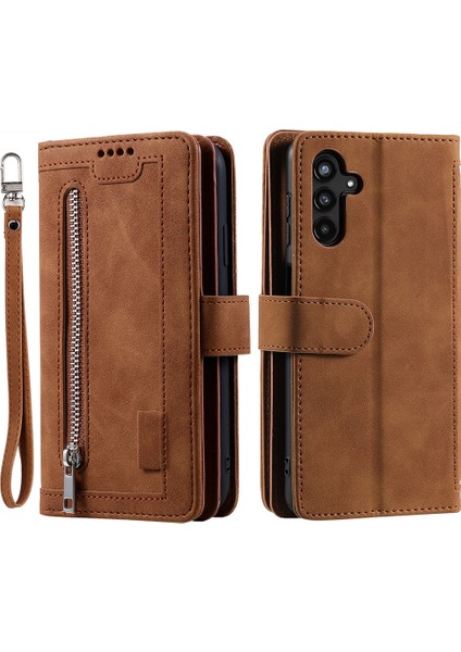 Samsung Galaxy A24 Için 4g Pu Deri Telefon Kılıfı Zipper Cep 9 Kart Yuvaları Koruyucu Kapak (Yurt Dışından) fiyatları