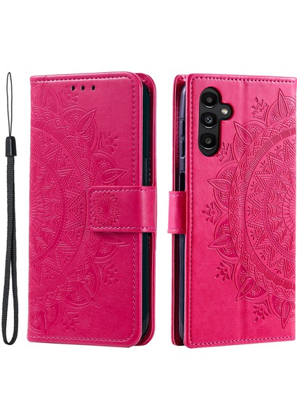 Samsung Galaxy A24 Için 4g Pu Deri Cüzdan Telefon Kılıfı Baskılı Mandala Çiçek Desen Stand Kapağı (Yurt Dışından) fiyatları