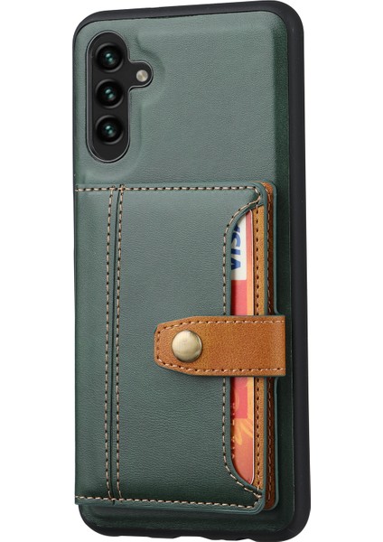 Samsung Galaxy A24 Için 4g Kickstand Card Yuvası Telefon Kılıfı Pu Deri + Tpu Buzağı Dokusu Çizelge Anti-Çizgi Kapağı (Yurt Dışından) fiyatları