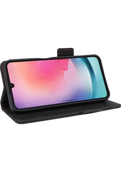 Samsung Galaxy A24 Için 4g Cep Telefonu Kılıf Donanım Dekoru Pu Deri Deri Stand Cüzdan Telefon Kapağı (Yurt Dışından) modelleri
