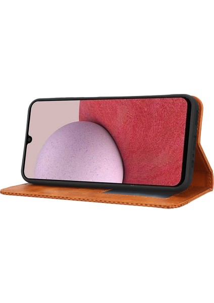 Samsung Galaxy A24 Için 4g Pu Deri Akıllı Telefon Kılıf Vintage Stand Cüzdan Anti-Drop Telefon Kapağı (Yurt Dışından) modelleri
