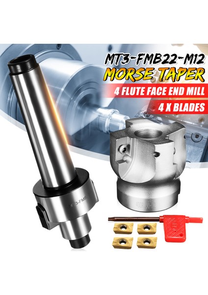 Faydalı Araçlar Mt3 FMB22 M12 Combi Shell Mill Arbor Morse Konik Takım Tutucu Frezelemefreze Için (Yurt Dışından)
