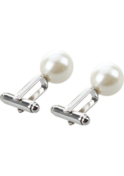 Çift Yuvarlak Faux Pearl Erkek Takım Elbise Metal Kol Düğmeleri Kol Düğmeleri 0.47 (Yurt Dışından) modelleri