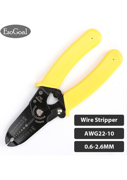 Esogoal Wire Stripp-Er Otomatik Tel Kesici Stripp-Er Pense Elektrik Kablosu Crimper Terminal Aracı (Yurt Dışından)