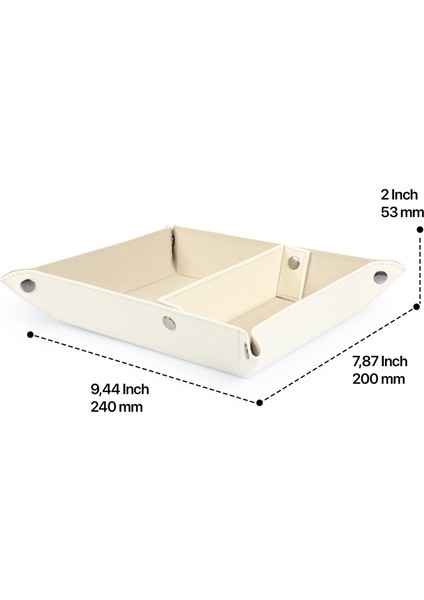 Deri Masaüstü Organizer Düzenleyici Pratik Saklama Kutusu