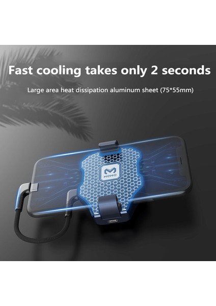 Cep Telefonu Radyatörü Soğutma Evrensel Yarı Iletken Radyatör Telefon USB Şarj Edilebilir Soğutucu Tutucu Sessiz Fan Standı Radyatör (Yurt Dışından)