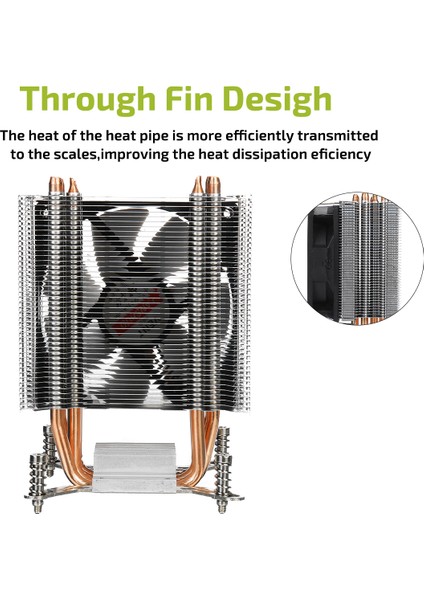 Yeni Aksesuarlar Cpu Soğutucu 4 Isı Boruları 4 Pin 7 Bıçaklı 90MM Fan Cpu Soğutma 2011 X79 X99 299 (Yurt Dışından)