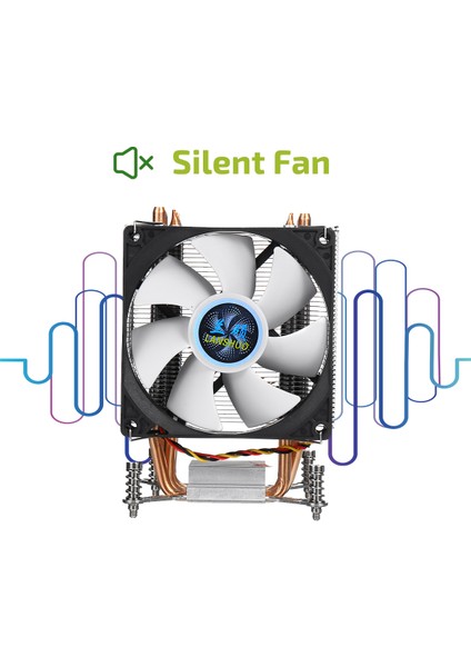 Laptop Aracı Cpu Soğutucu 4 Isı Boruları 4 Pin 7 Bıçak 90MM Fan Cpu Soğutma Fm2 Fm3 Amd3 Amd4 (Yurt Dışından)