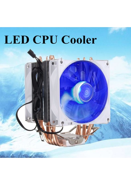 Laptop Aracı LED 3 Pin Bakır Cpu Soğutucu Fan Soğutucu Intel LGA775/1156/1155 Amd Am2/2+/3 (Yurt Dışından)