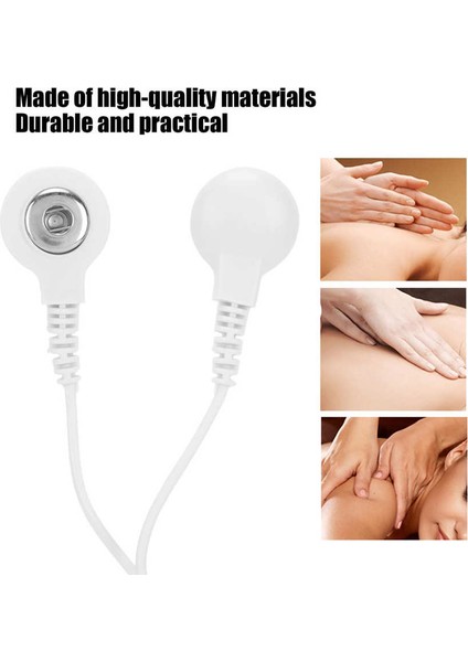 Elektrot Kurşun Tel 12PCS Dc 2.5mm Dijital Tens Masaj Makinesi Için 2 Şube Düğme Kablosu (Yurt Dışından)