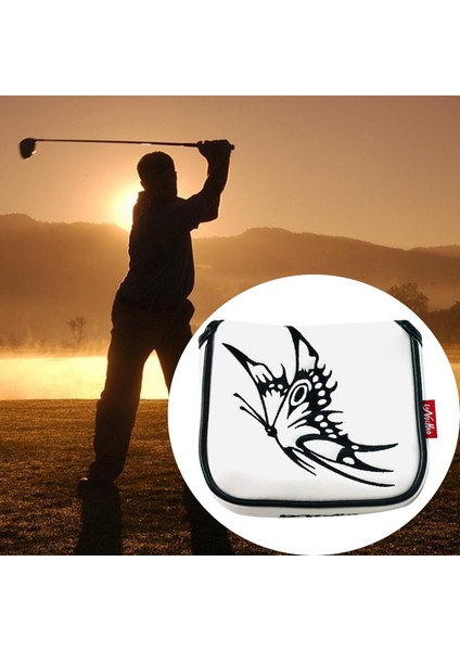 Evrensel Su Geçirmez Golf Mallet Atıcı Kapak Headcover Manyetik Kapatma Kelebek Beyaz (Yurt Dışından) fiyatları