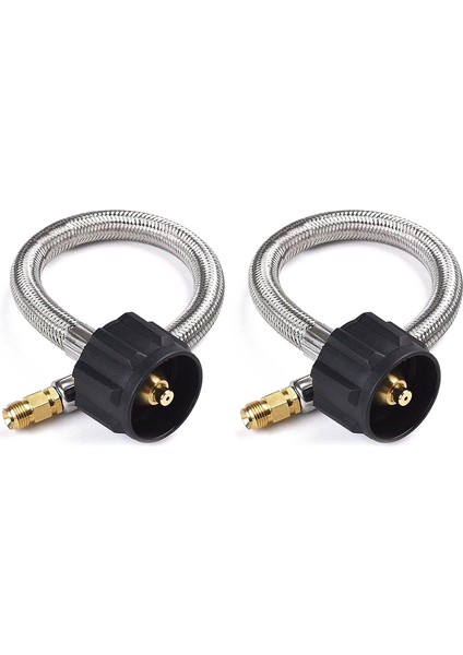 Marshall Excelsior/fairview Değiştirme Için 1/4 Inç Ters Erkek Flare ile 12 Inç Kuyruk Paslanmaz Örgülü Rv Propan Hortum Konnektörü Iki Aşamalı Regülatör, 2 Paket (Yurt Dışından)