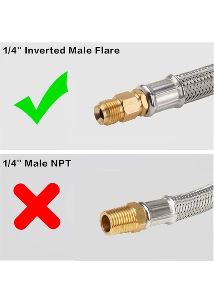 Marshall Excelsior/fairview Değiştirme Için 1/4 Inç Ters Erkek Flare ile 12 Inç Kuyruk Paslanmaz Örgülü Rv Propan Hortum Konnektörü Iki Aşamalı Regülatör, 2 Paket (Yurt Dışından) fırsatları