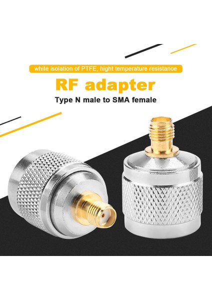 2 Adet Tip N Erkek - Sma Dişi Rf Konektörü Koaksiyel Adaptör Test Dönüştürücü (Yurt Dışından)