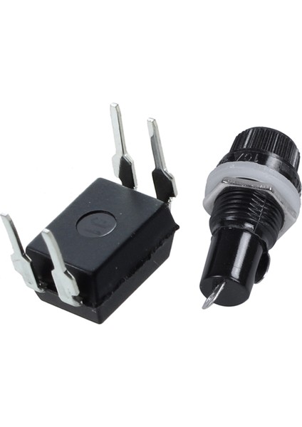 Beerıs 10 Adet 4 Dıp Optokuplör Ic 817C ve 10 Adet 10A Ac 250V 5mm X20MM Panel Montajlı Plastik Sigorta Tutucu Soket (Yurt Dışından)
