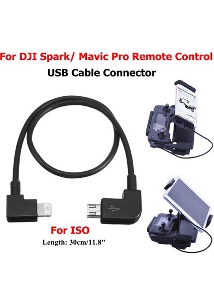 Djı Spark Mavıc Pro Aksesuarları Için Uzaktan Kumanda Veri Aktarım Kablosu - Ios (Yurt Dışından)