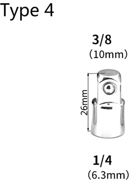Lokma Anahtar Adaptörü 1/2 1/4 3/8 Inç Cırcır Soket Dönüştürücü Seti El Aletleri (Yurt Dışından)