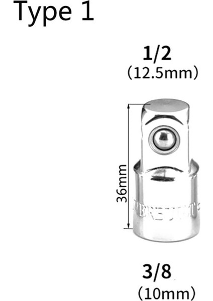 Lokma Anahtar Adaptörü 1/2 1/4 3/8 Inç Cırcır Soket Dönüştürücü Seti El Aletleri (Yurt Dışından)