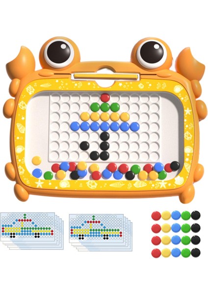 Büyük Doodle Board Çocuklar Toddler Için Tahta Çizim 4 Yaşındaki Parti 50 Boncuk Turuncu (Yurt Dışından)