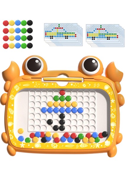 Büyük Doodle Board Çocuklar Toddler Için Tahta Çizim 4 Yaşındaki Parti 50 Boncuk Turuncu (Yurt Dışından)