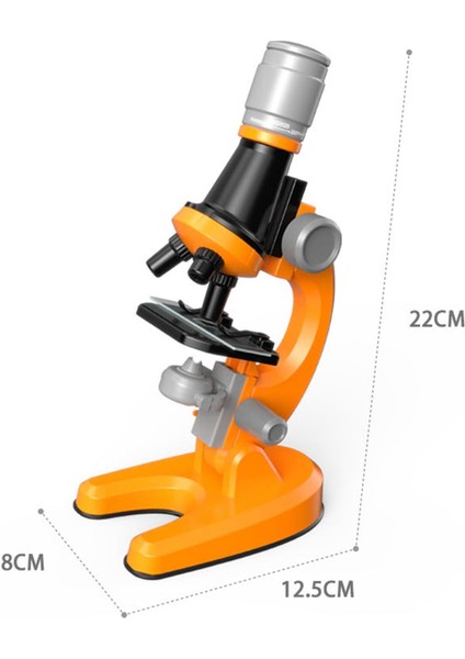 Başlangıç ​​eğitim Bilim Bileşik Bileşik Mikroskop Kiti Çocuklar Için Turuncu (Yurt Dışından)