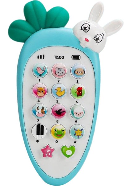 Bebek Cep Telefonu Oyuncak Eğitici Hücre Oyuncak Müzik Yürümeye Başlayan Çocuk Hediye Mavi (Yurt Dışından)