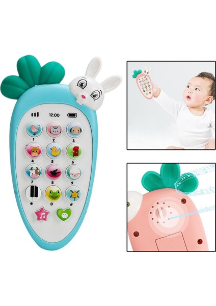 Bebek Cep Telefonu Oyuncak Eğitici Hücre Oyuncak Müzik Yürümeye Başlayan Çocuk Hediye Mavi (Yurt Dışından)