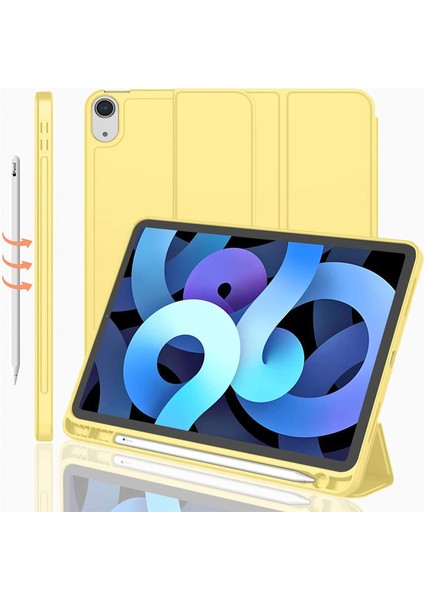 ipad 10.9 Kalem Yuvası ile Koruyucu Kılıf Tablet Bilgisayar Kasası 2020 Üç Katlı ipad Air4 Koruyucu Kılıf (Yurt Dışından) fiyatları