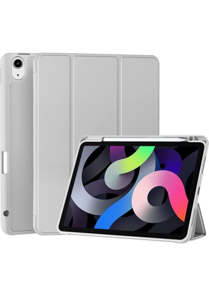 2022 Yeni IPad 10 Koruyucu Kılıf 10.9 Inç Silikon Tpu Yumuşak Kabuk Sol Kalem Yuvası Dormancy Anti-Fall Case (Yurt Dışından)