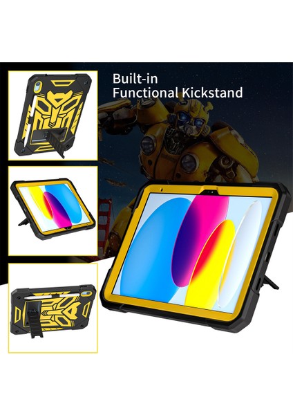 iPad 10. Nesil Iki Renkli Tablet Koruyucu Kapak Transformers Darbeye Dayanıklı Silikon Kılıf (Yurt Dışından) modelleri