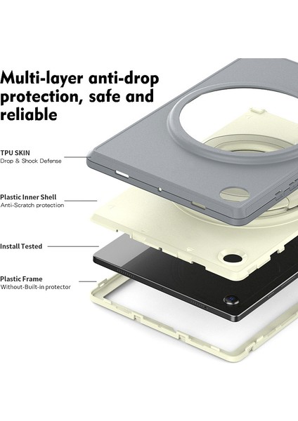 Samsung A8 X200 (2022) Tutma Yeri Asılabilir ve Taşınabilir Düşme Önleyici Tablet Koruyucu Kılıf (Yurt Dışından)