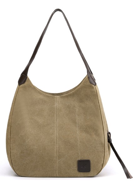 Yeni Stil Kanvas Çanta Kadın Çantası Moda Tüm Maç Edebiyat ve Sanat Basit Omuz Çantası Çok Bölmeli Rahat Büyük Çanta (Yurt Dışından)