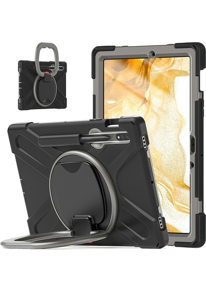 Samsung S7 T870 Tablet Pc Koruyucu Kabuk Düşmeye Dayanıklı Çok Fonksiyonlu Döner Braket Koruyucu Kabuk Samsung S8 X700 (Yurt Dışından)