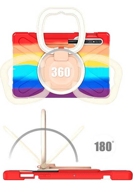 Samsung S7 T870 Tablet Pc Koruyucu Kabuk Düşmeye Dayanıklı Çok Fonksiyonlu Döner Braket Koruyucu Kabuk Samsung S8 X700 (Yurt Dışından) fırsatları