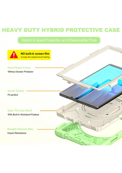 Samsung A7 Lite Tablet Kılıfı Üçü Bir Arada Düşmeye Dayanıklı Stand T225C/T227U (Yurt Dışından)