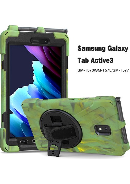 Samsung Active3 2020 T570 Tablet Koruyucu Kılıf Silikon El Askısı Braketi Düşmeye Karşı Koruyucu Kılıf Samsung T577 (Yurt Dışından)
