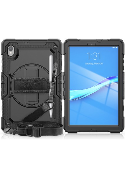 Lenovo M10 2. TB-306X(F) 10.1 Tablet Pc Kasası Düşmeye Dayanıklı Araba Omuz Askısı (Yurt Dışından)
