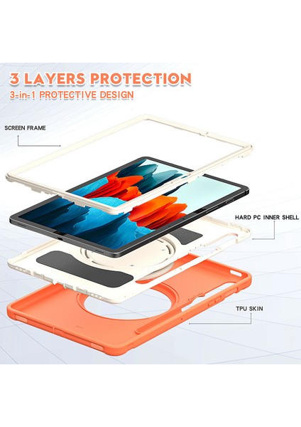 Samsung S7T870 Tablet Dönme Önleyici Braket Tablet Koruyucu Kılıf Samsung S8 X700 (Kalem Yuvalı) Elde Taşınabilir (Yurt Dışından) indirimleri