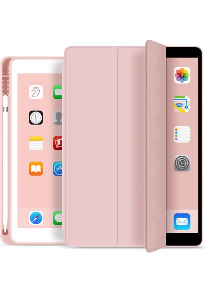 Kalem Yuvalı ipad 10.9 Tablet Kılıfı Üç Katlı ipad Air4 (Yurt Dışından)