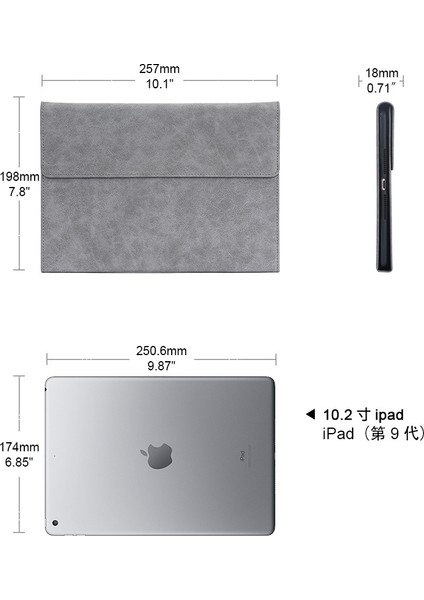 Apple ipad 10.2 Inç Tablet Kılıfı 789 Nesli Için Uygun Evrensel Tpu Kalem Yuvalı Yumuşak Kabuk Koruyucu Kılıf (Yurt Dışından)